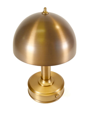 Top view tito cordless mini lamp in brass metal