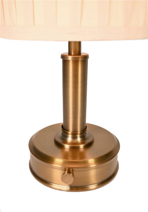 tito cordless dark brass lamp detail