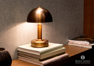 mini tito cordless lamp with dome shade