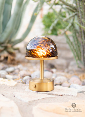 mini tortoise art deco rechargeable lamp goes anywhere