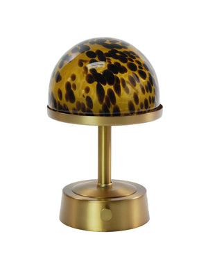 mini cordless lamp tortoise shell glass