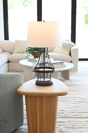 designer cordless lamp floats in living rooms anywhere