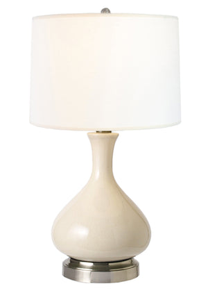 Bartlett Ivory Nickel Cordless Lamp - Made in the USA